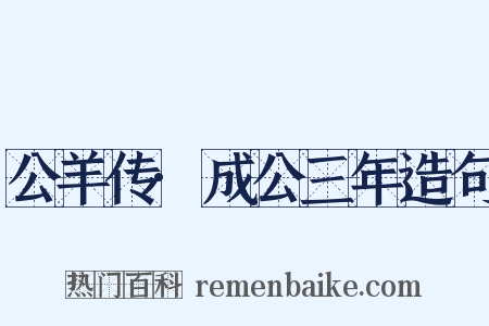 公羊传·成公三年造句是什么意思的图片